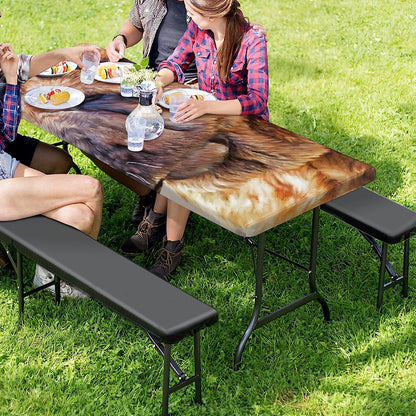 Vintage Shar Pei Print Picnic Table Cover