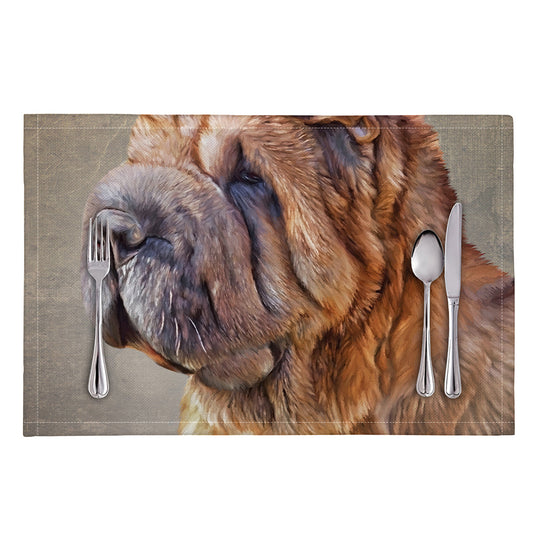 Vintage Shar Pei Print Placemat