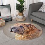Vintage Shar Pei Print Round Rug
