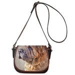 Vintage Shar Pei Print Saddle Bag