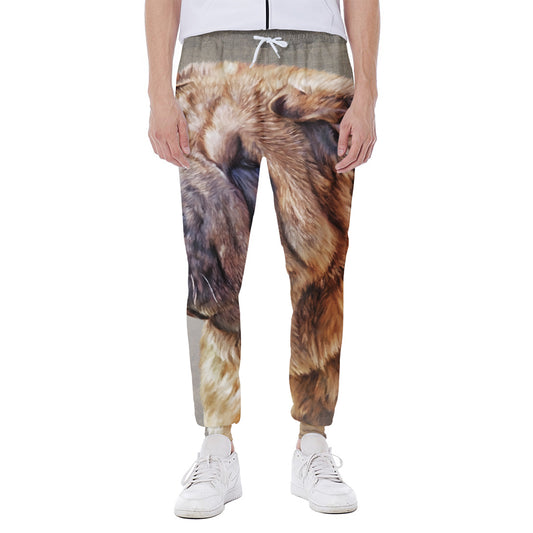 Vintage Shar Pei Print Scuba Joggers