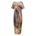Vintage Shar Pei Print Short Sleeve Long Nightdress