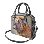 Vintage Shar Pei Print Shoulder Handbag