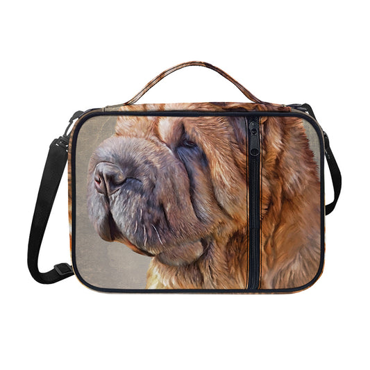 Vintage Shar Pei Print Shoulder Strap Bible Bag
