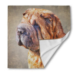 Vintage Shar Pei Print Silk Bandana