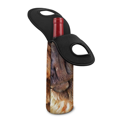 Vintage Shar Pei Print Single Neoprene Wine Tote
