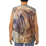 Vintage Shar Pei Print Sleeveless Baseball Jersey