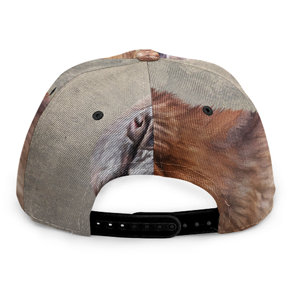 Vintage Shar Pei Print Snapback Cap