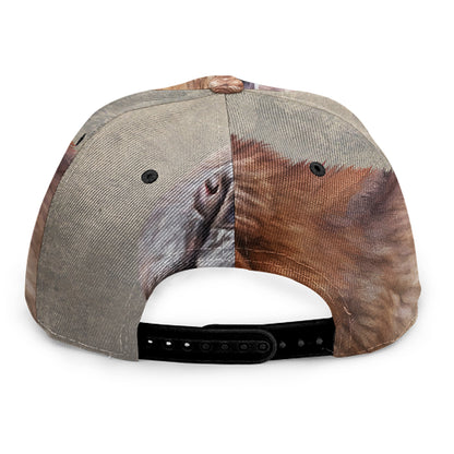 Vintage Shar Pei Print Snapback Cap