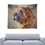 Vintage Shar Pei Print Tapestry
