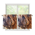 Vintage Shar Pei Print Tier Curtains
