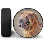 Vintage Shar Pei Print Tire Cover With Camera Hole