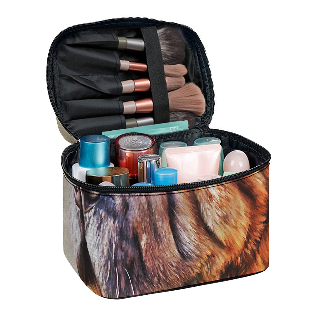 Vintage Shar Pei Print Travel Makeup Bag
