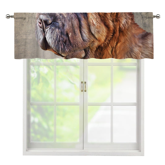 Vintage Shar Pei Print Window Valance