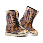 Vintage Shar Pei Print Winter Boots