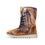 Vintage Shar Pei Print Winter Boots