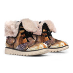Vintage Shar Pei Print Winter Boots