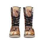 Vintage Shar Pei Print Winter Boots