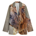 Vintage Shar Pei Print Women's Blazer