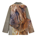 Vintage Shar Pei Print Women's Blazer