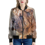 Vintage Shar Pei Print Women's Bomber Jacket