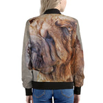 Vintage Shar Pei Print Women's Bomber Jacket