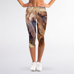 Vintage Shar Pei Print Women's Capri Leggings