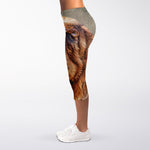 Vintage Shar Pei Print Women's Capri Leggings