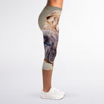 Vintage Shar Pei Print Women's Capri Leggings