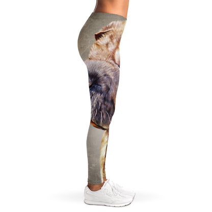 Vintage Shar Pei Print Women's Leggings