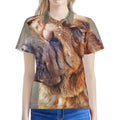 Vintage Shar Pei Print Women's Polo Shirt