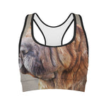 Vintage Shar Pei Print Women's Sports Bra