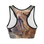 Vintage Shar Pei Print Women's Sports Bra