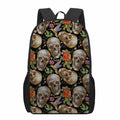 Vintage Skull Pattern Print 17 Inch Backpack