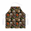Vintage Skull Pattern Print Adjustable Apron