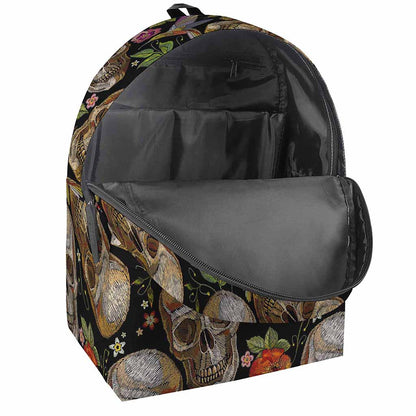 Vintage Skull Pattern Print Backpack