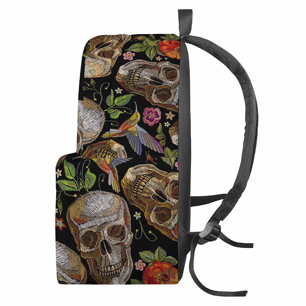 Vintage Skull Pattern Print Backpack