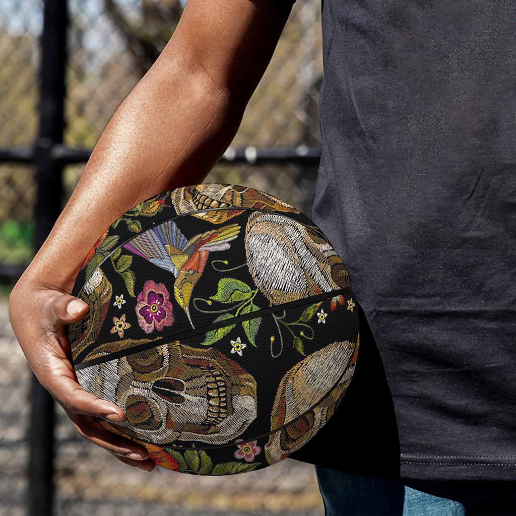Vintage Skull Pattern Print Basketball