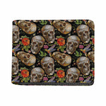 Vintage Skull Pattern Print Bifold Wallet