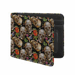 Vintage Skull Pattern Print Bifold Wallet