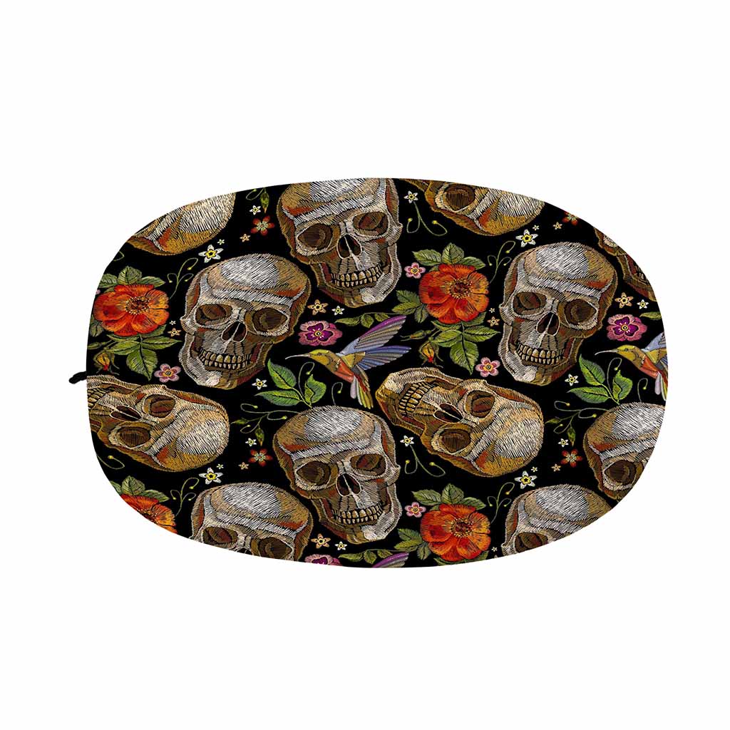 Vintage Skull Pattern Print Car Side Mirror Covers