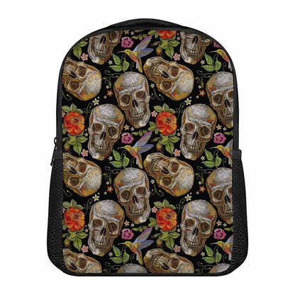 Vintage Skull Pattern Print Casual Backpack
