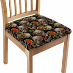 Vintage Skull Pattern Print Chair Cushion Cover