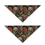 Vintage Skull Pattern Print Dog Bandana