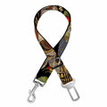 Vintage Skull Pattern Print Dog Seat Belt