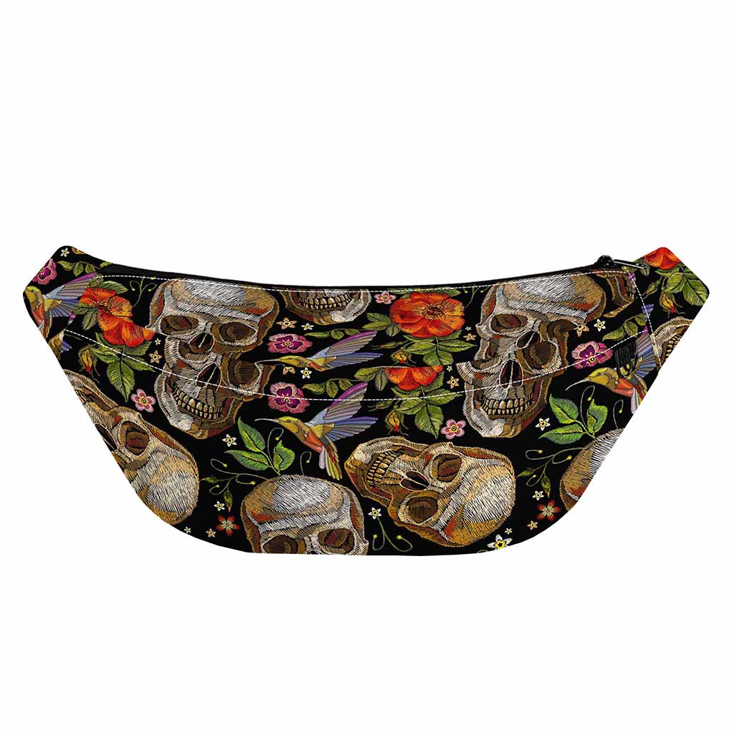 Vintage Skull Pattern Print Fanny Pack