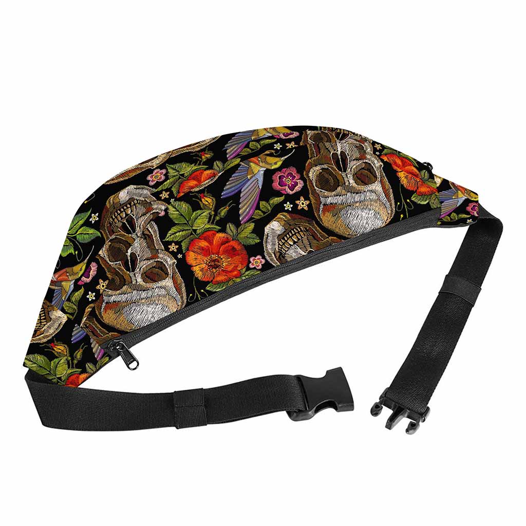 Vintage Skull Pattern Print Fanny Pack