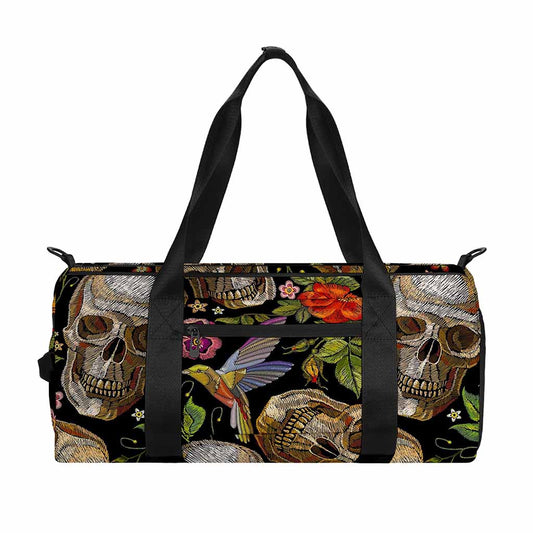 Vintage Skull Pattern Print Gym Bag