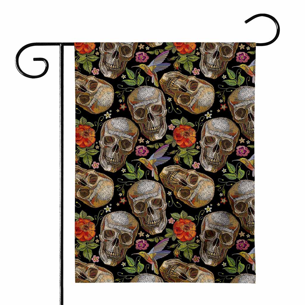 Vintage Skull Pattern Print House Flag