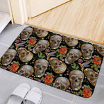 Vintage Skull Pattern Print Indoor Door Mat
